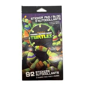Nickelodeon Teenage Mutant Ninja Turtles Sticker Pad Activity Set 92 Stickers‎
